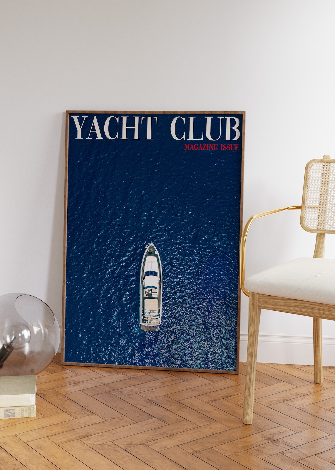 Yacht Club Retro Art Print, 70s Vogue Style