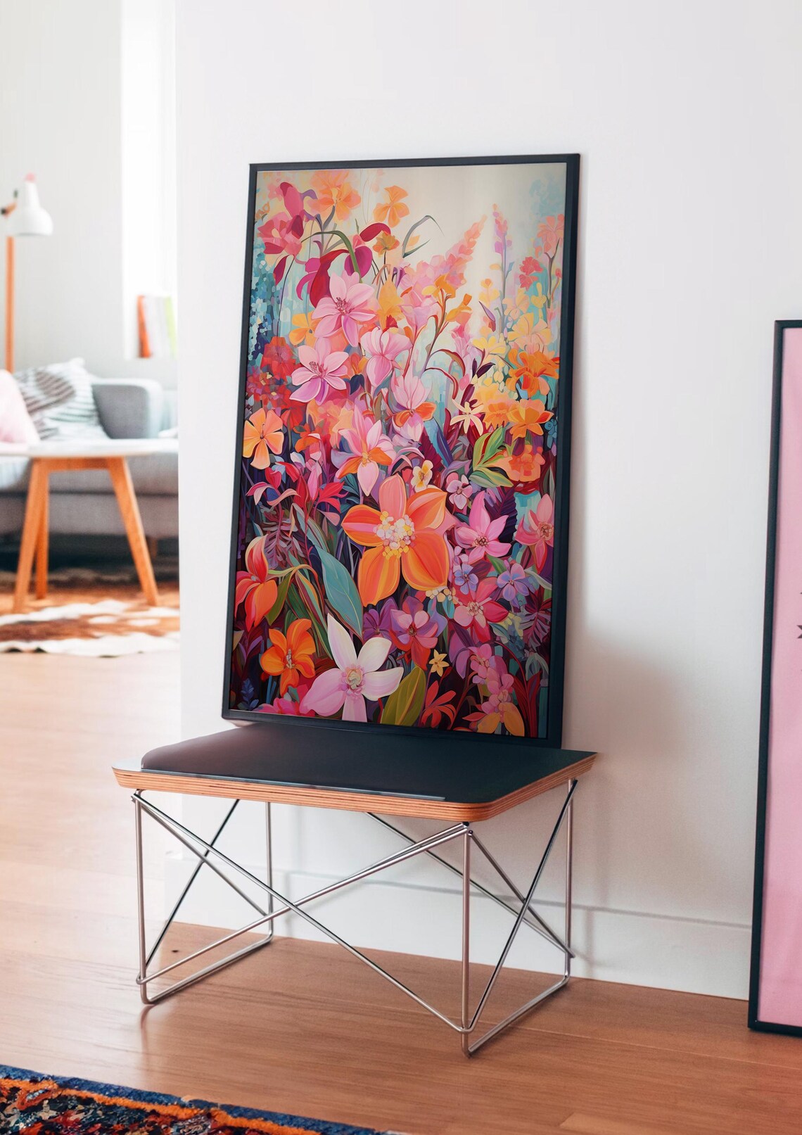 Colorful Wildflower Meadow Lush Botanical Summer Garden Art Poster - Image 4