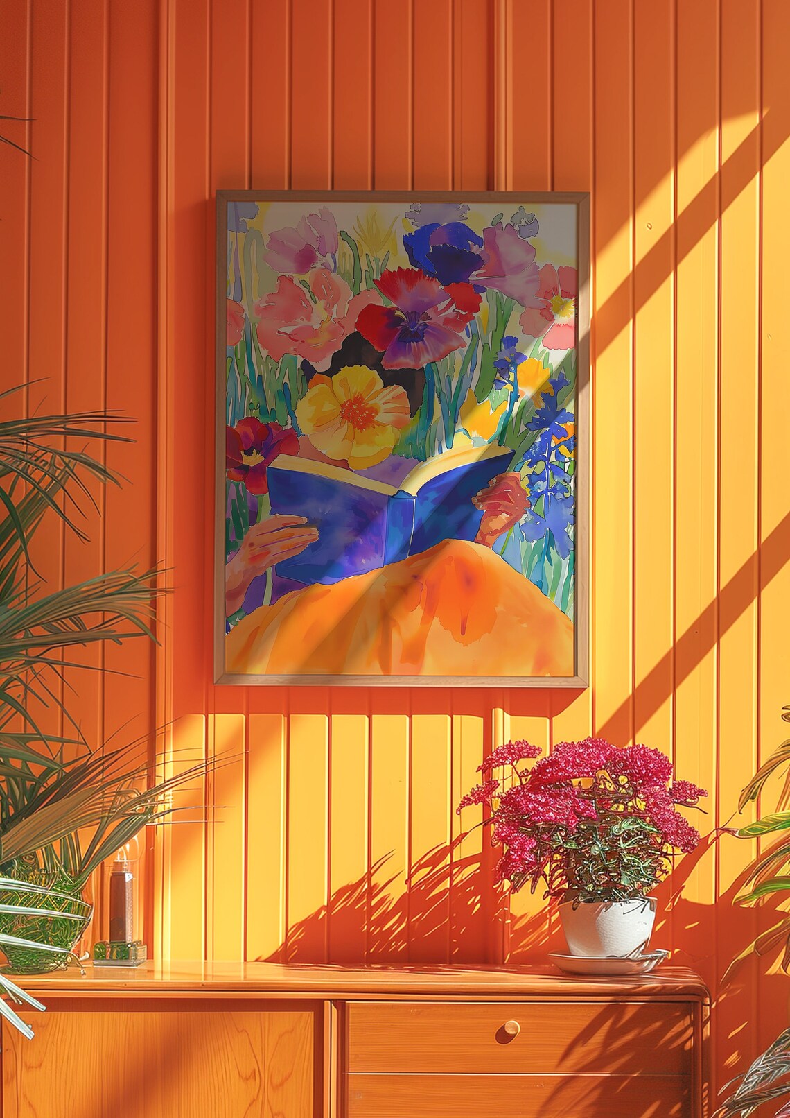 Orange Kitsch Aesthetic Vintage Poster Print - Image 4