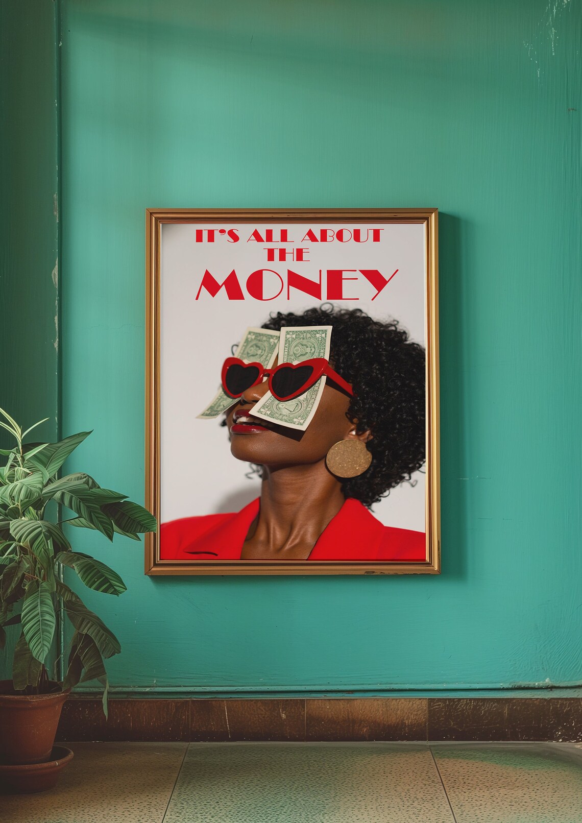 Money Magazine Poster, 70s Psychedelic Retro Print - Image 3