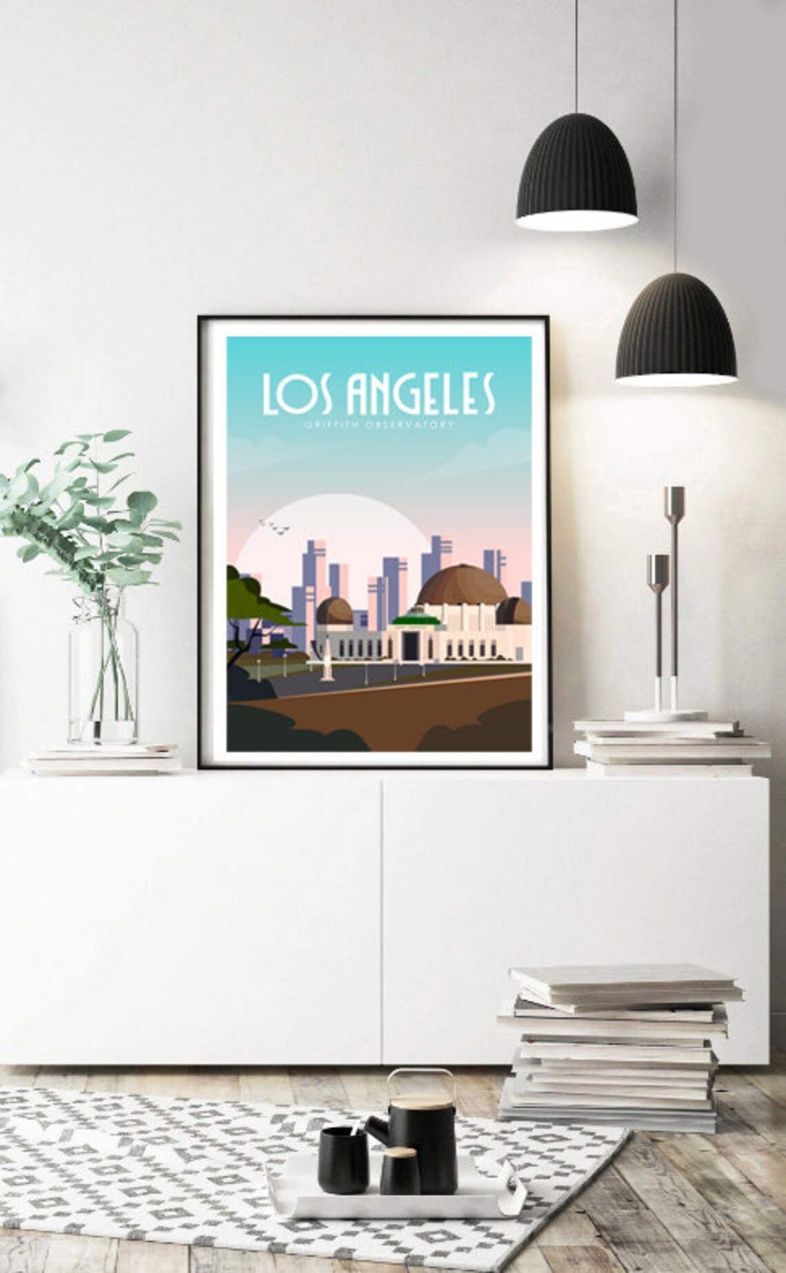 Los Angeles Griffith Observatory Travel Poster Art - Image 2