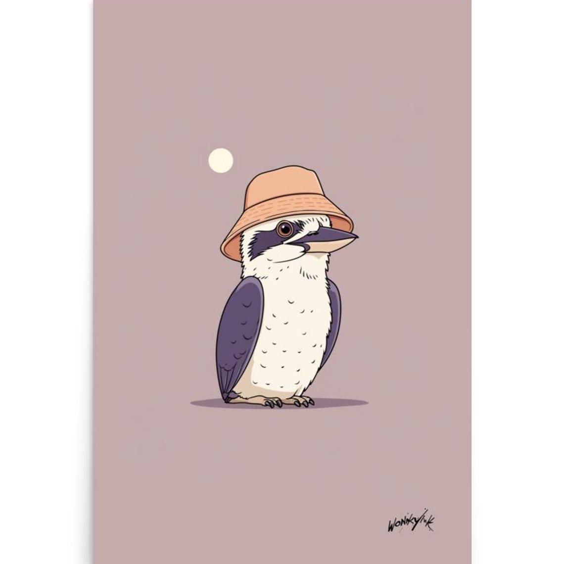Laughing Larry Funny Quirky Art Print