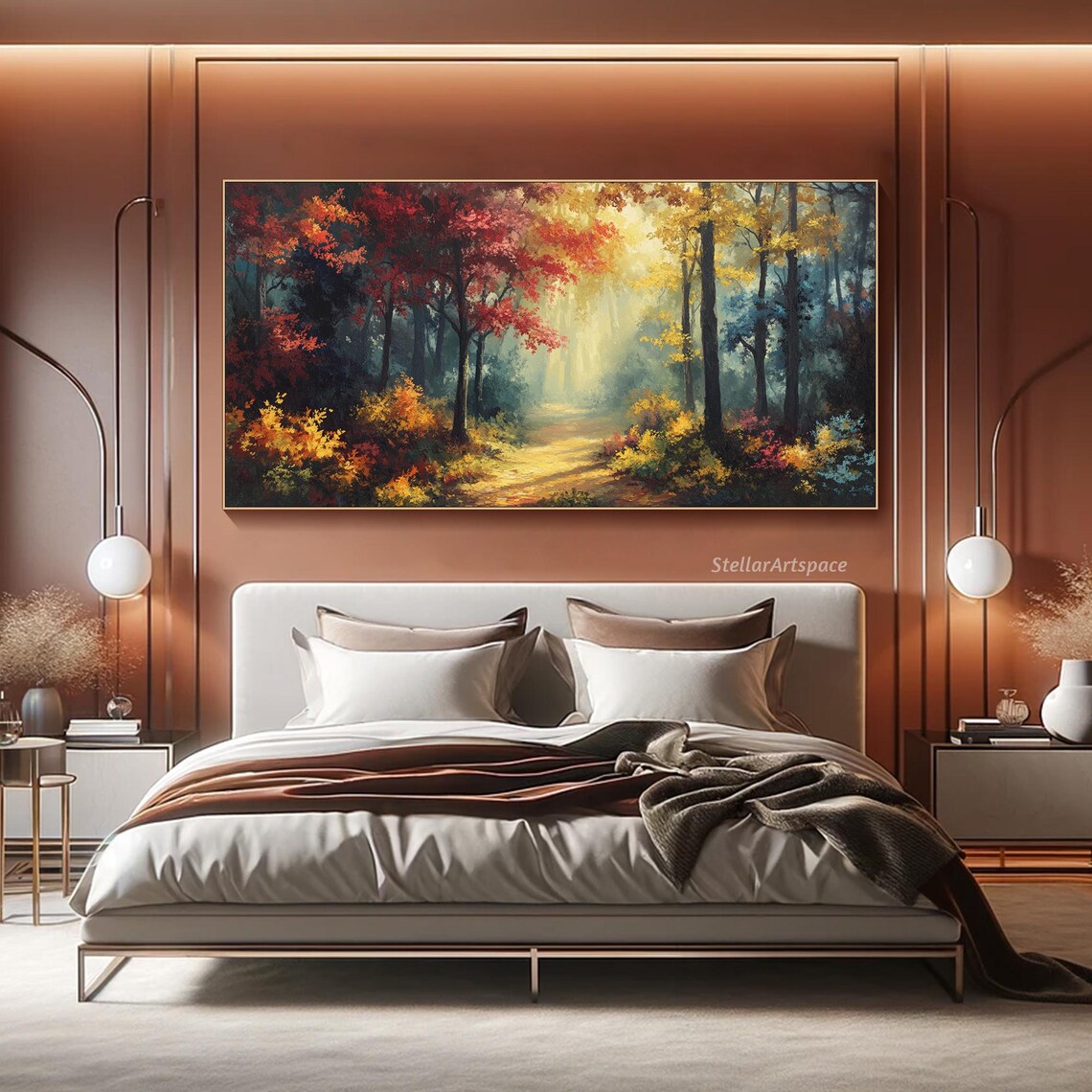 Colorful Forest Tree Painting, Contemporary Art Print - Image 5