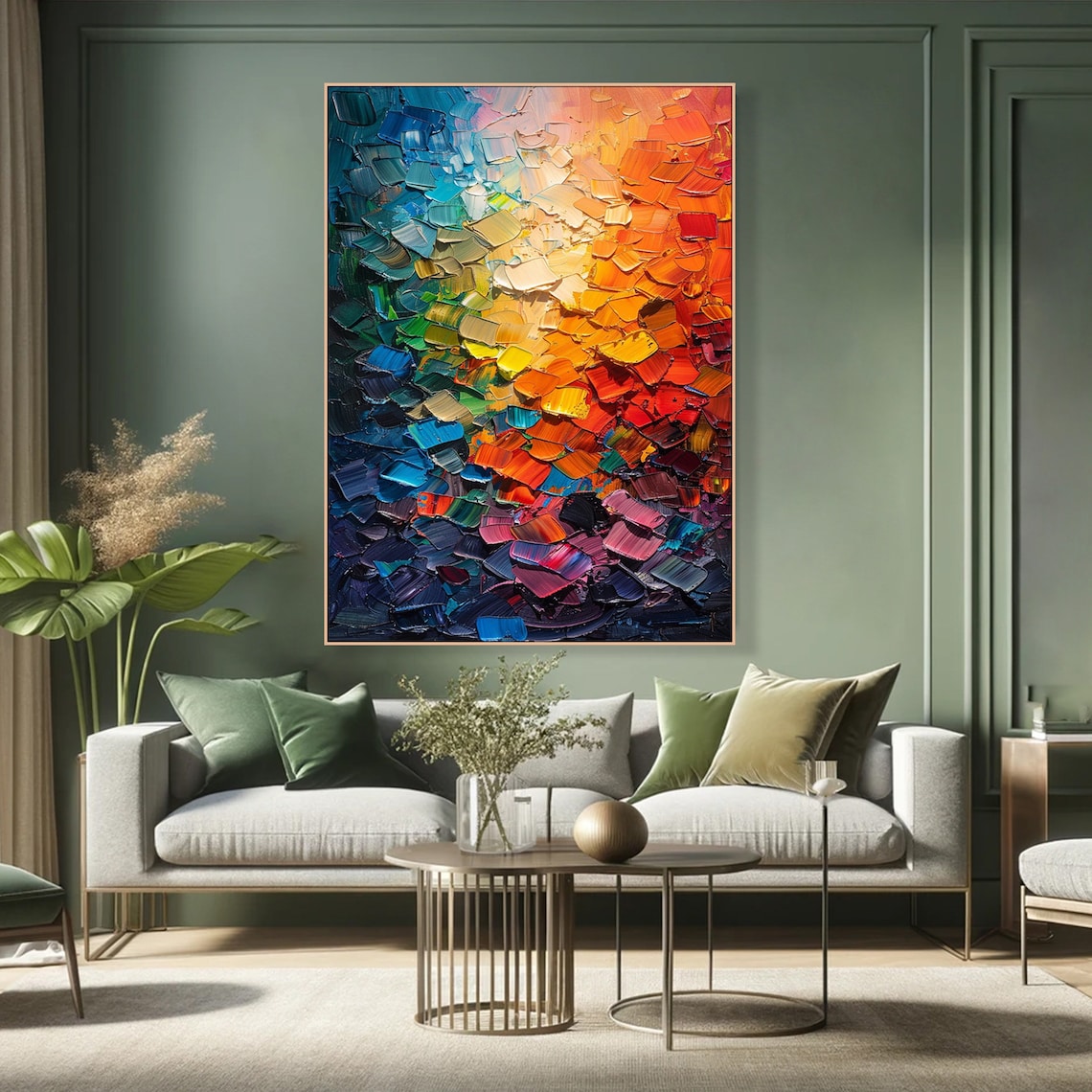 Vibrant Abstract Impasto, Modern Expressionist Art Print - Image 5