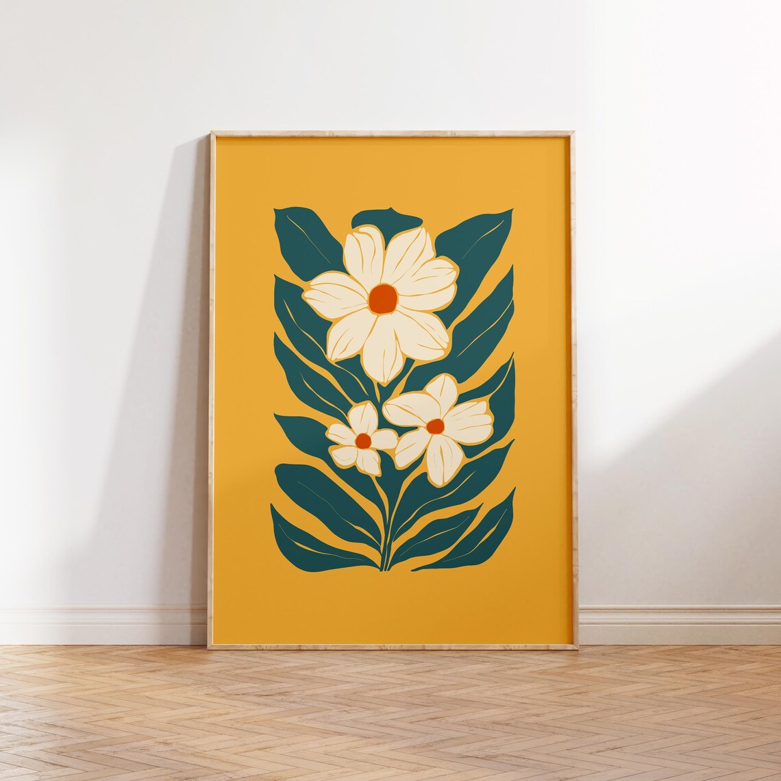 Eclectic Flowers Abstract Floral Wall Art Print