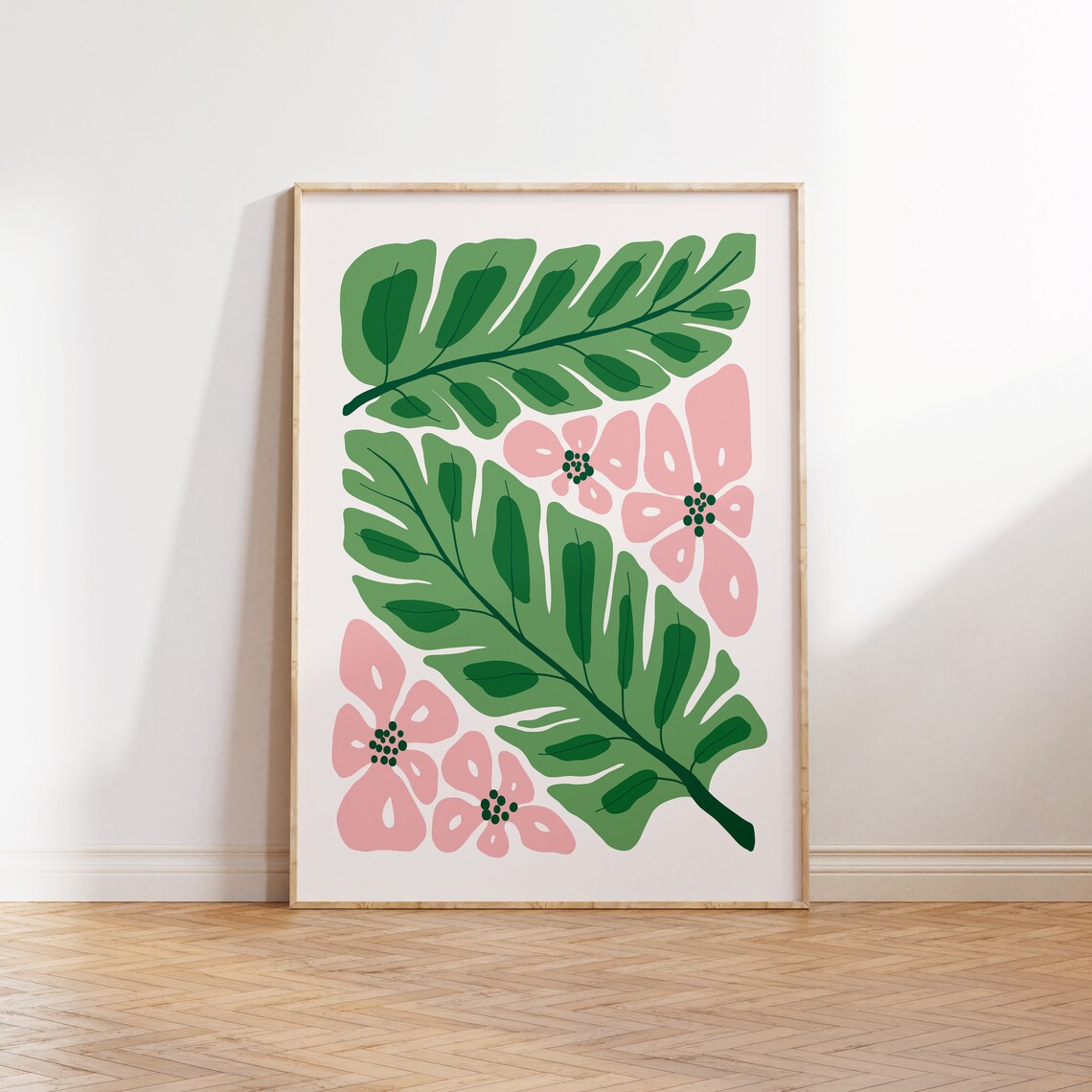 Jungle Flora Tropical Botanical Wall Art Print