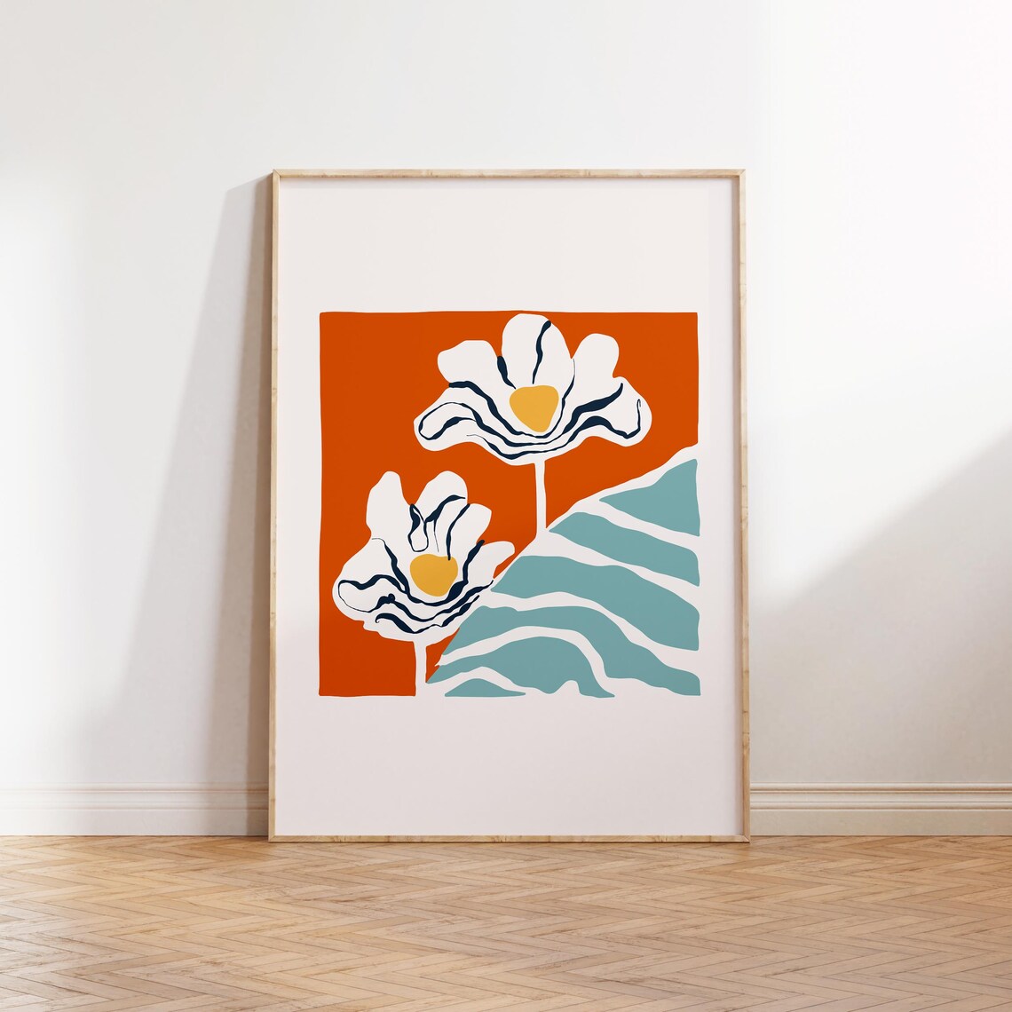Eclectic Flowers Abstract Floral Modern Art Print