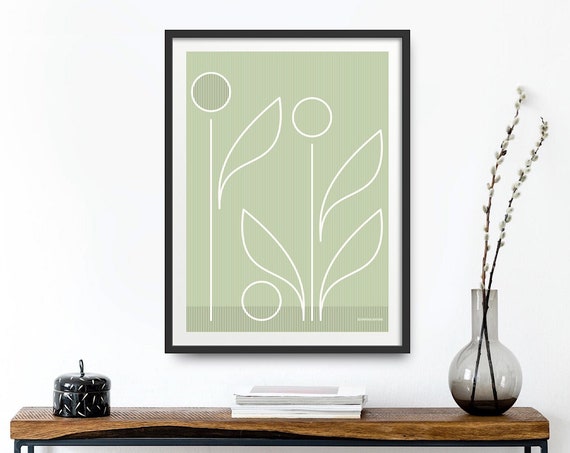 Modern Floral Art Print Minimalist Flower Art Geometric Flower Print Geometric Floral Art Minimalist Wall Art Organic Modern Decor