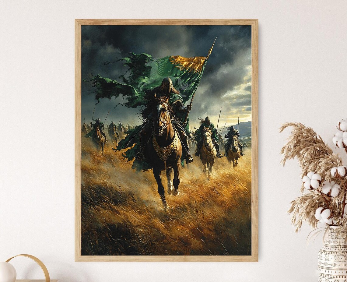Riders Of Rohan Epic Fantasy Battle Art Print