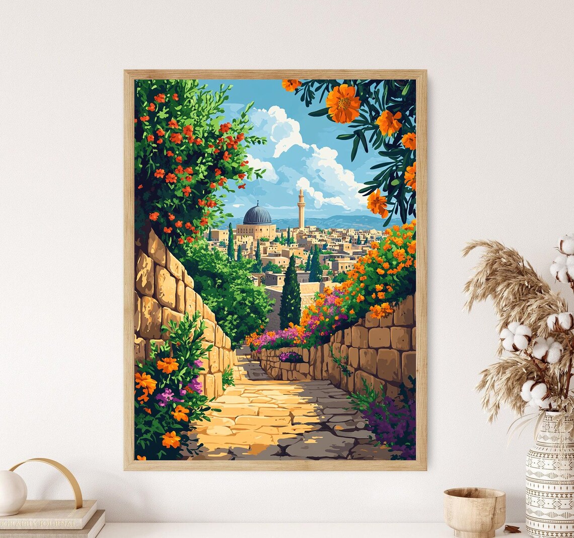 Tulkarm Courtyard Palestinian Scenic Landscape Art Print