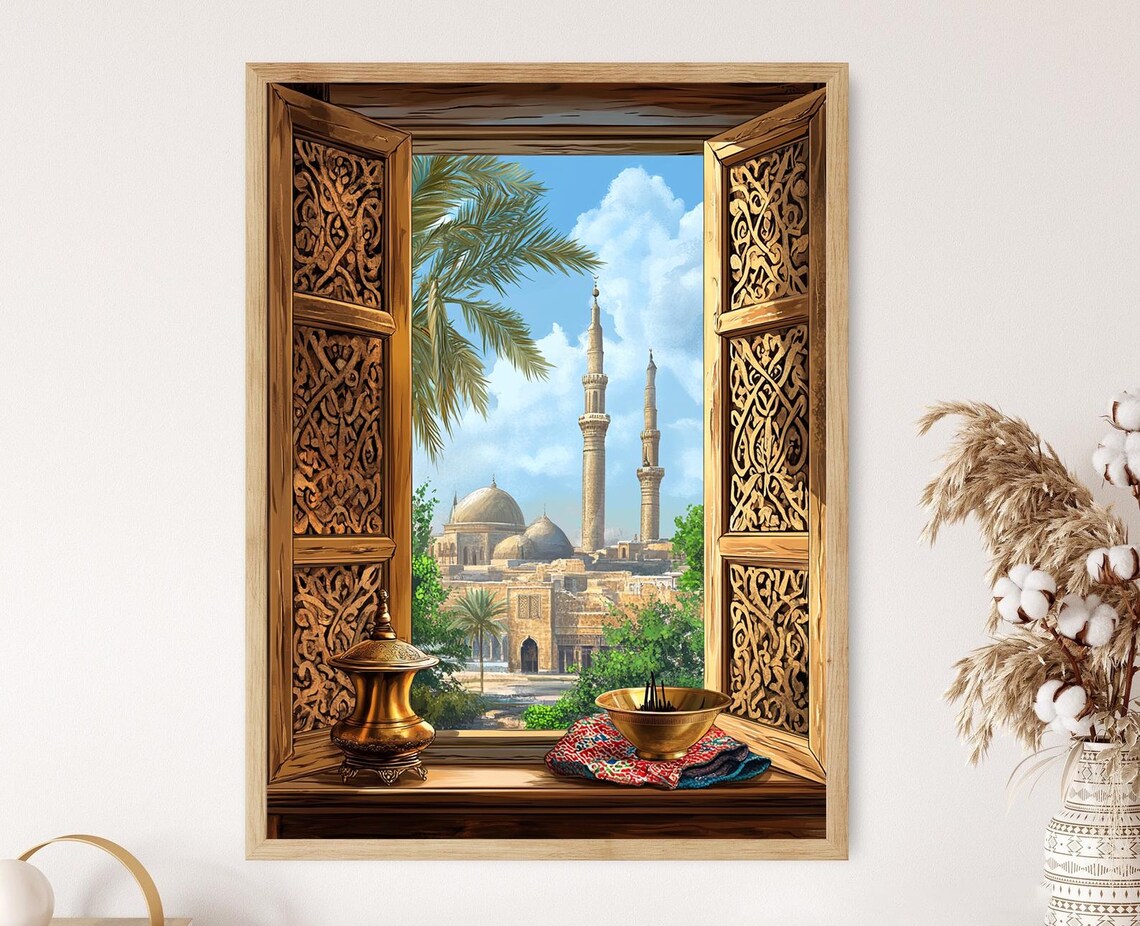 Damascus Historic Carvings, Umayyad Mosque Art Print