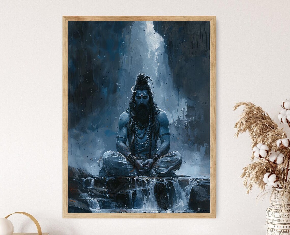 Lord Shiva Artistic Painting, Hindu Deity Art
