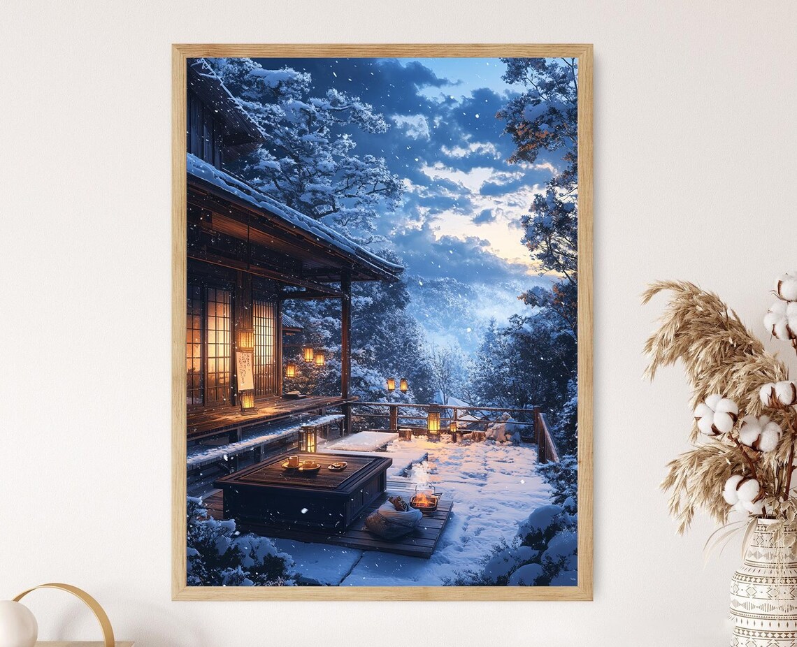 Sapporo Terrace, Snowy Landscape Winter Decor