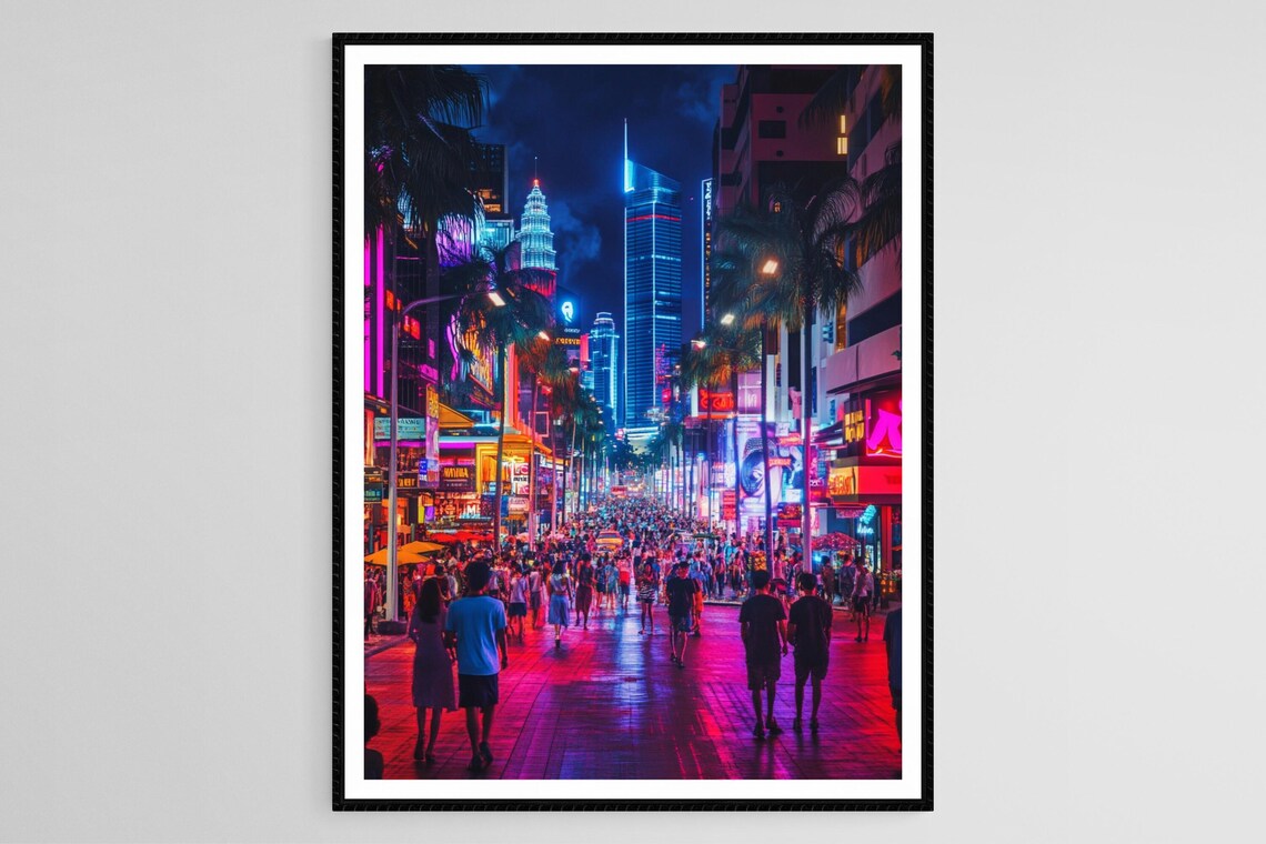 Bukit Bintang Kuala Lumpur Malaysia Travel Poster