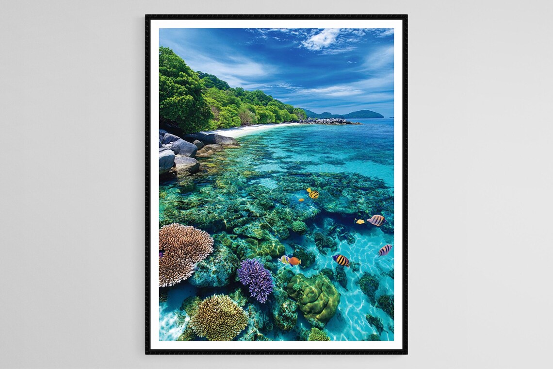 Similan Islands Travel Poster, Thailand Beaches