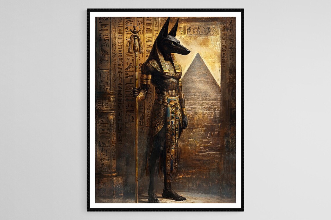 Anubis Art Print, Egyptian God of the Afterlife