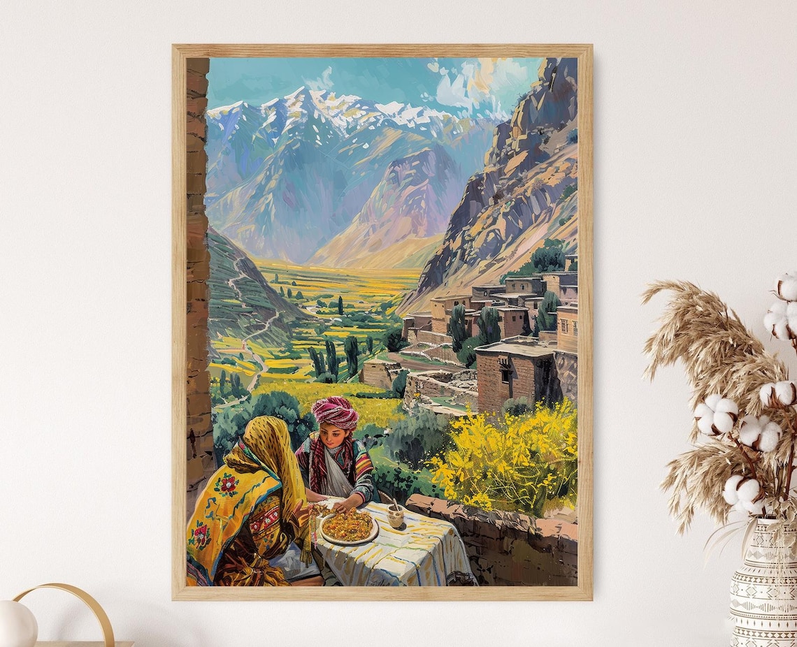 Mountain Village In Kurdistan, Kurdish Landscape Print