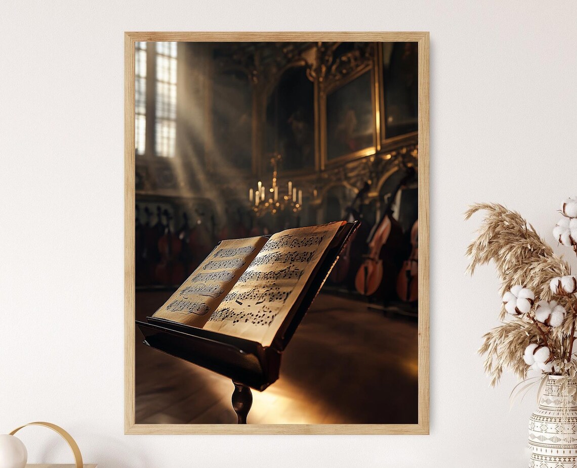 Antique Music Stand, Elegant Classical Music Decor