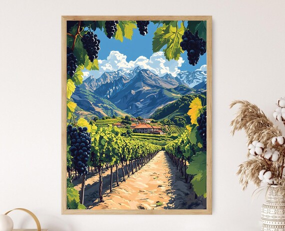 Areni Vineyard Armenia Wine Country Grape Harvest Mountain Poster