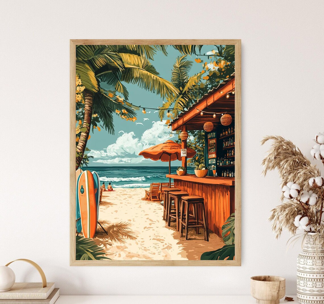 Playa Tamarindo Bar, Costa Rican Paradise Art Print