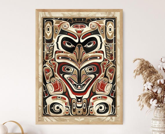 Spirit Bear Guardians Haida Totem Art Print