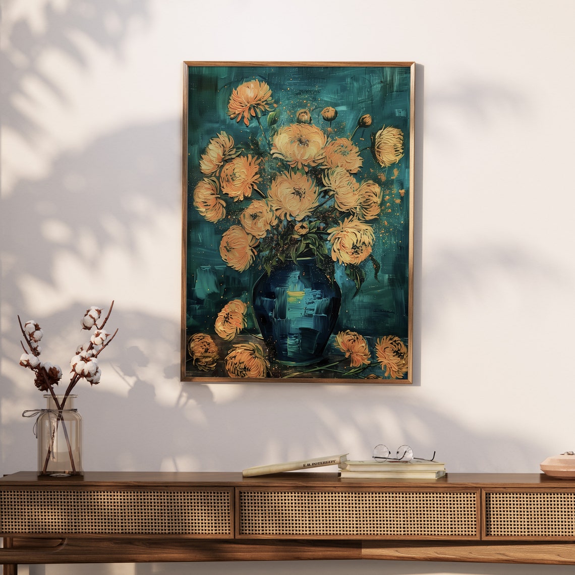 Vintage Moody Floral Still Life Painting Farmhouse Decor Vase Flower Art Painting Flower Painting A 1 255 - Image 2