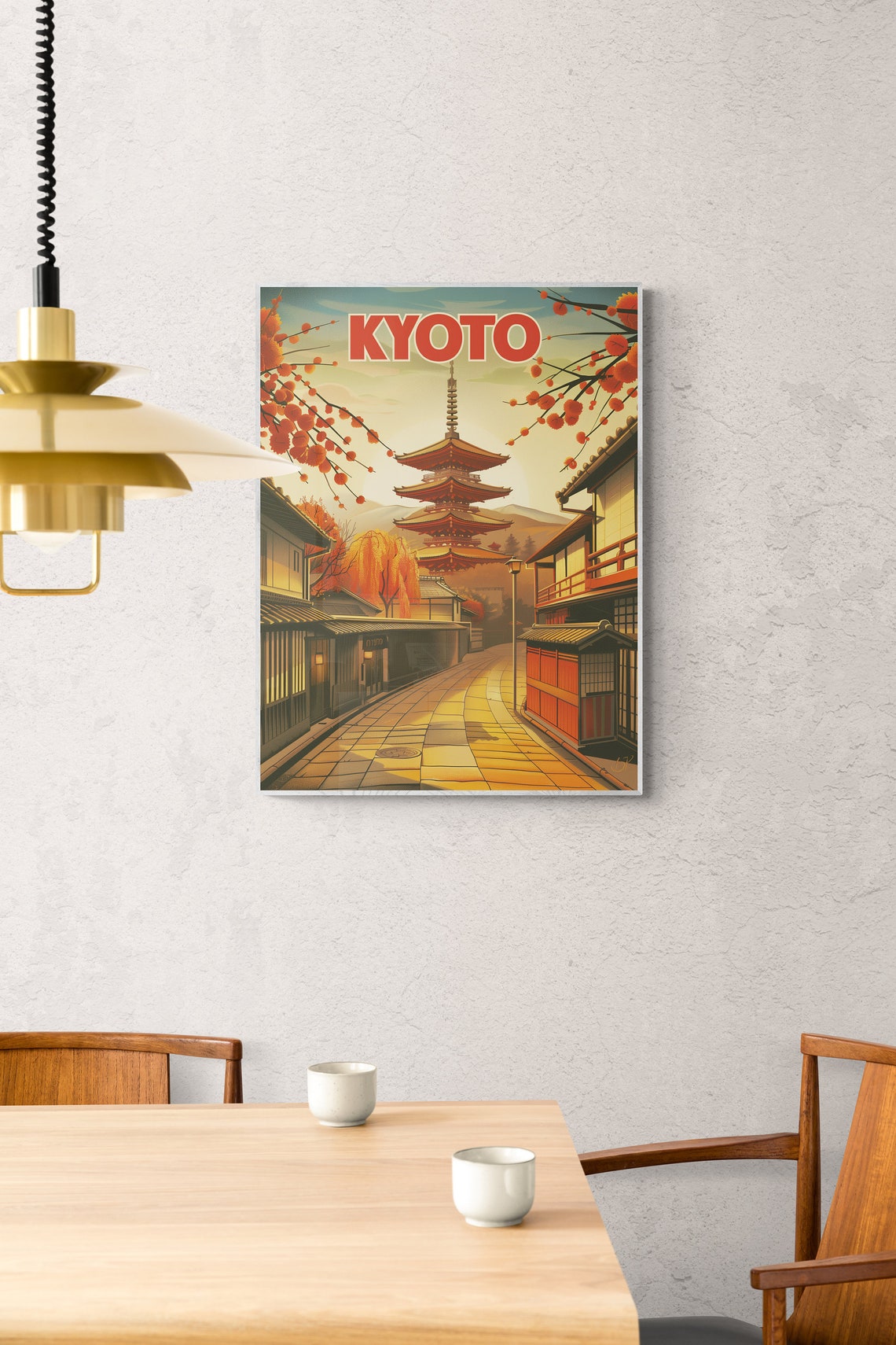 Kyoto Travel Poster Vintage Japan Art Print Japanese Wall Decor Kyoto Cityscape Retro Home Decoration Travel Gift Idea - Image 3
