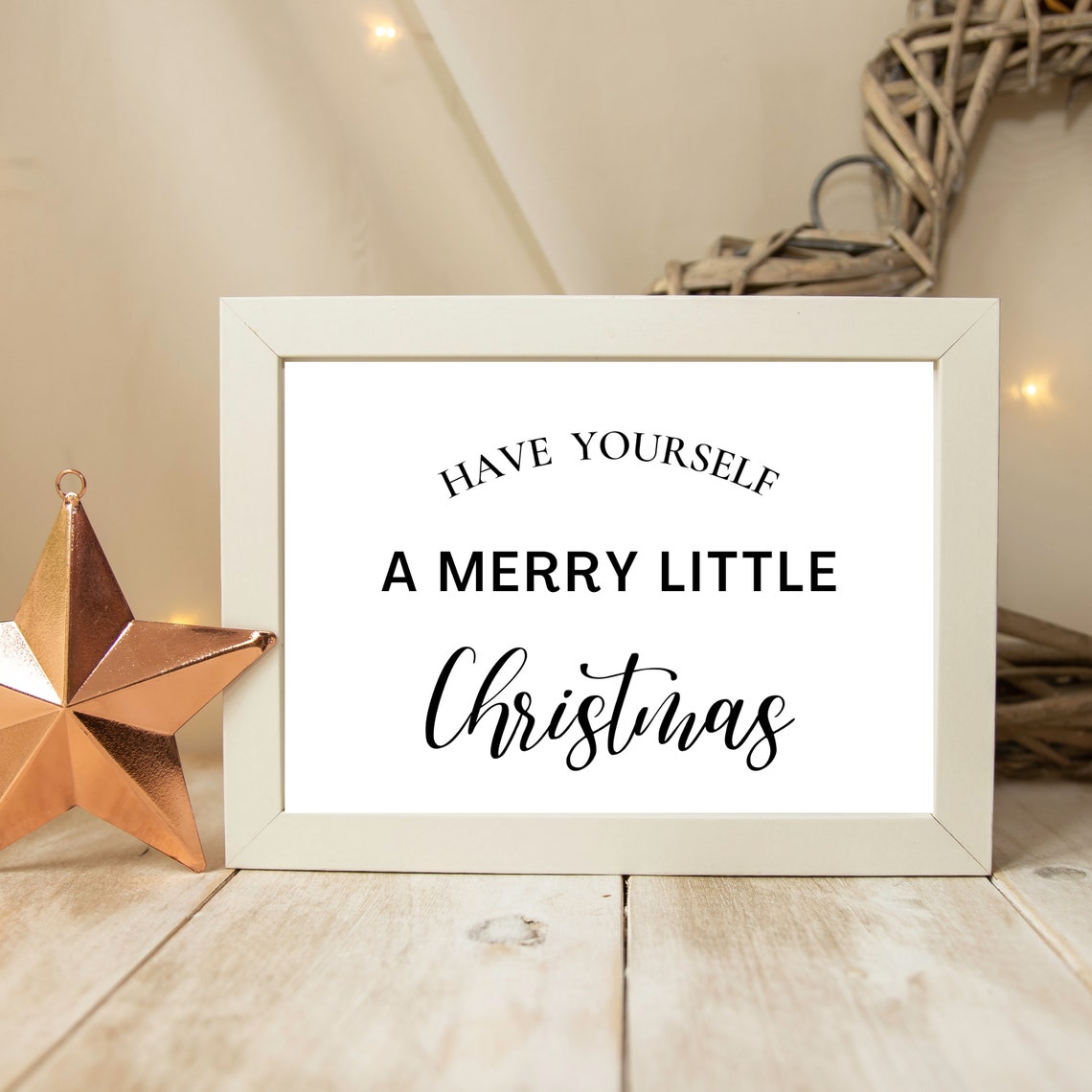 Have Yourself A Merry Little Christmas Elegant Script Poster - Image 3
