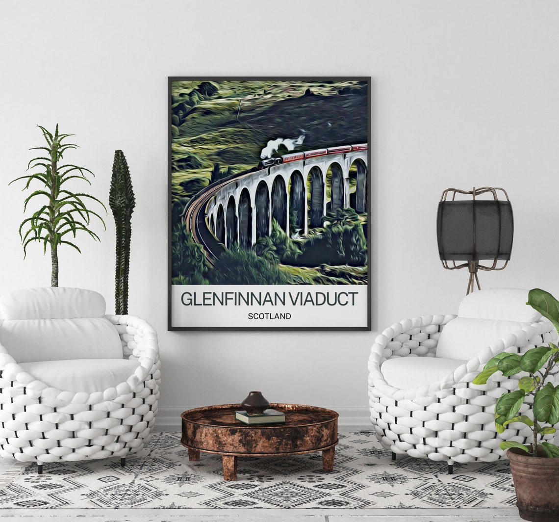 Glenfinnan Viaduct Travel Print Glenfinnan Viaduct Wall Art Glenfinnan Viaduct Poster Glenfinnan Viaduct Art Print Glenfinnan Viaduct - Image 3