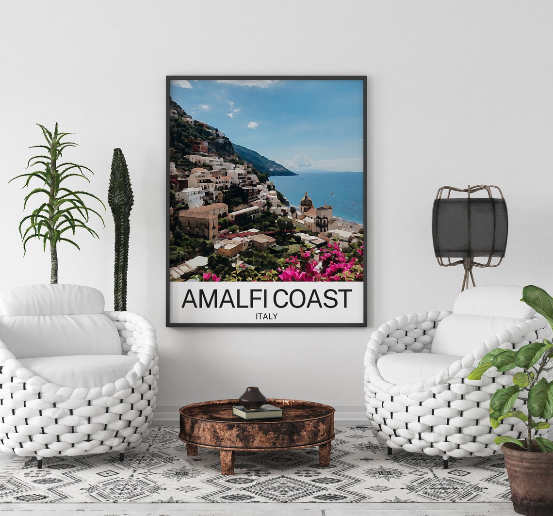 Amalfi Coast Travel Print Amalfi Coast Wall Art Amalfi Coast Poster Amalfi Coast Art Print Amalfi Coast Wall Decor Amalfi Coast Travel - Image 3