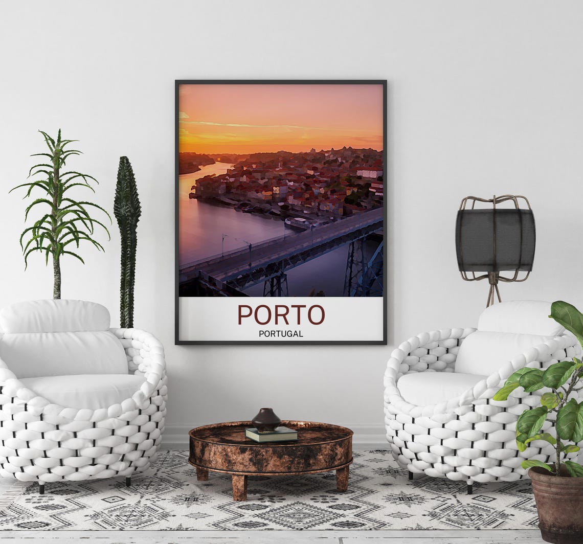 Porto Travel Print Porto Wall Art Porto Poster Porto Art Print Porto Artwork Unique Birthday Wedding Gift Cityscape Poster - Image 2