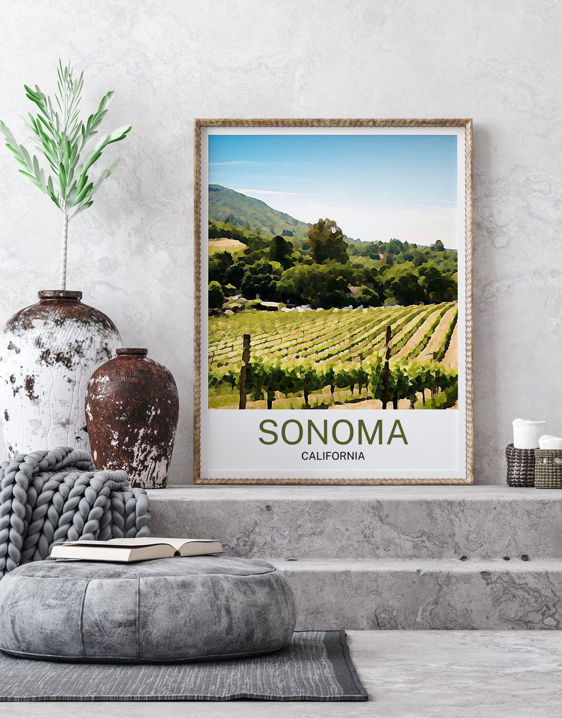 Sonoma Travel Print Sonoma Wall Art Sonoma Art Sonoma Artwork Sonoma Art Print Sonoma Gift Sonoma Poster Sonoma Travel Poster Print - Image 3