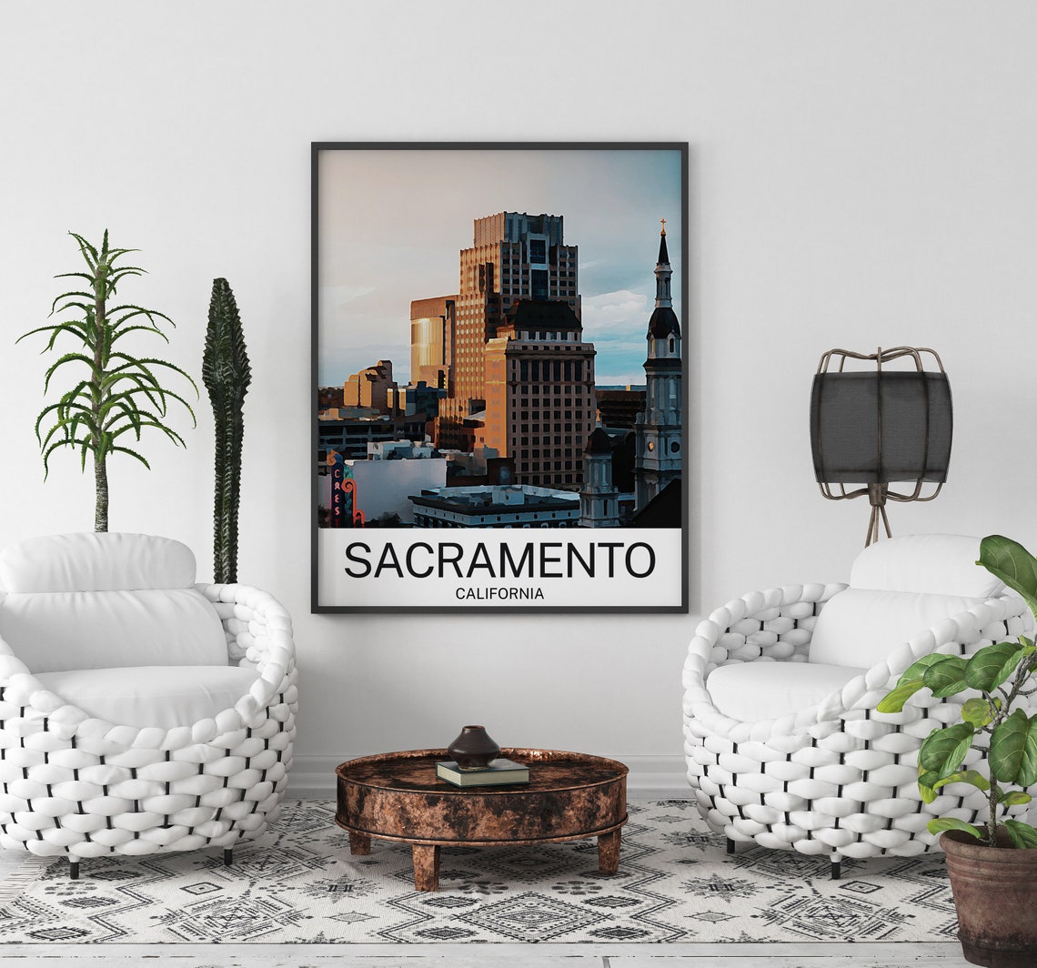 Sacramento Travel Print Sacramento Wall Art Sacramento Poster Sacramento Art Print Sacramento Wall Decor Sacramento Travel - Image 3