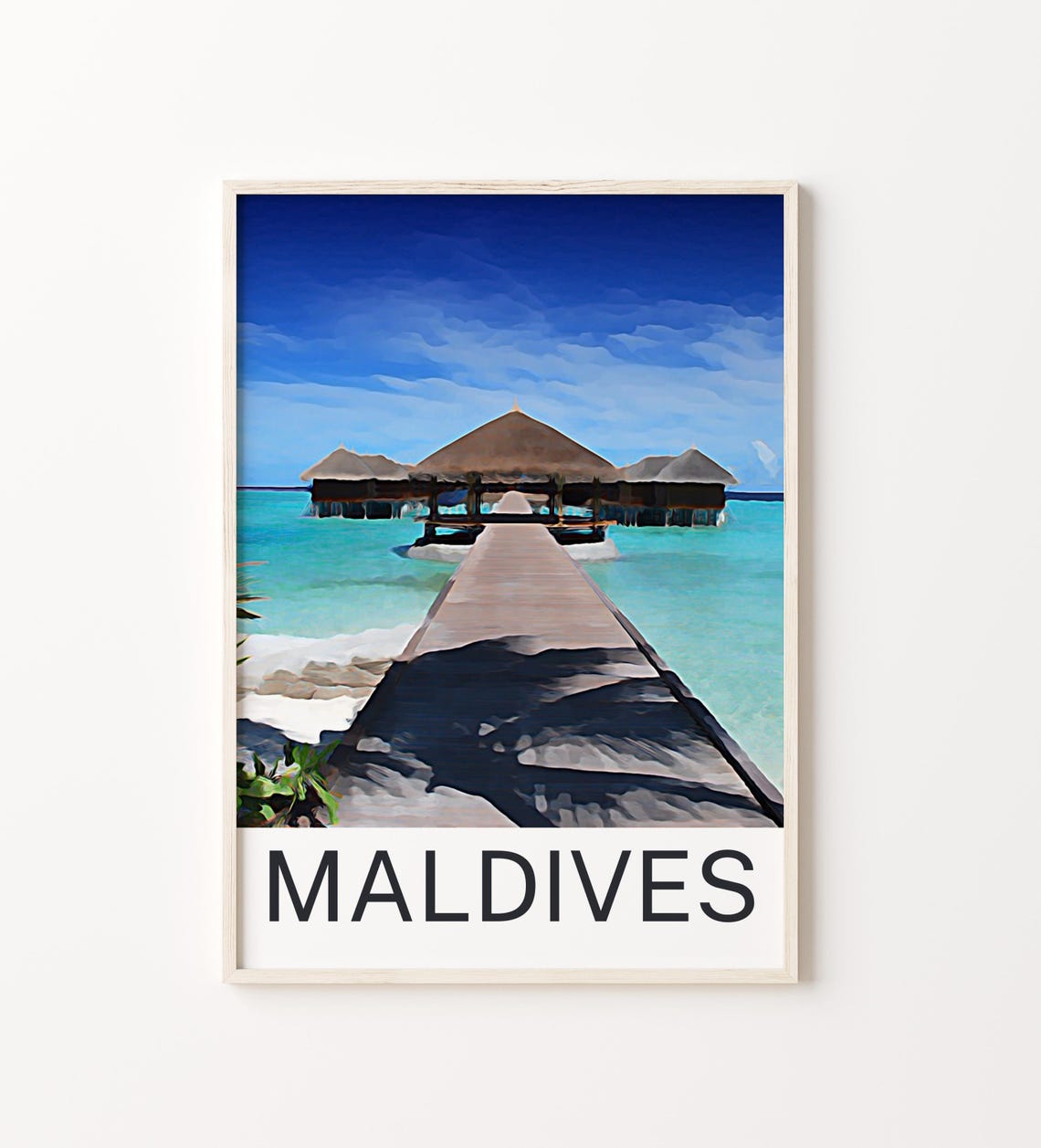 Maldives Maldives Print Maldives Wall Art Maldives Poster Maldives Painting Maldives Maldives Gift Travel Poster Print