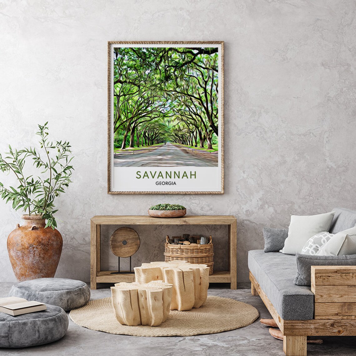 Savannah Print Savannah Wall Art Savannah Georgia Art Georgia Print Georgia Wall Decor Georgia Wall Art Savannah Georgia Travel - Image 2