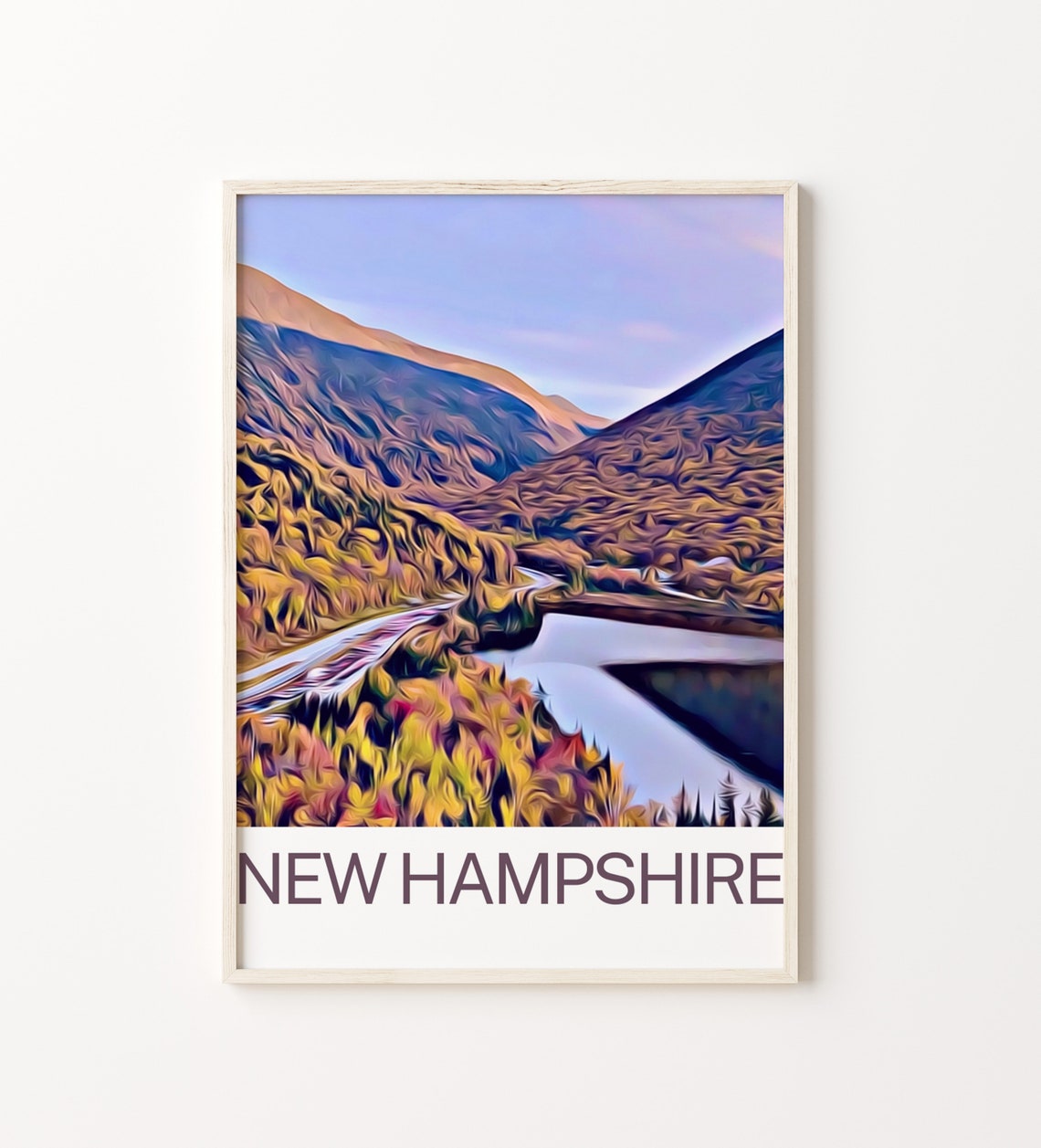 New Hampshire Print New Hampshire Art Print New Hampshire Wall Art New Hampshire Poster New Hampshire Wall Decor New Hampshire Travel