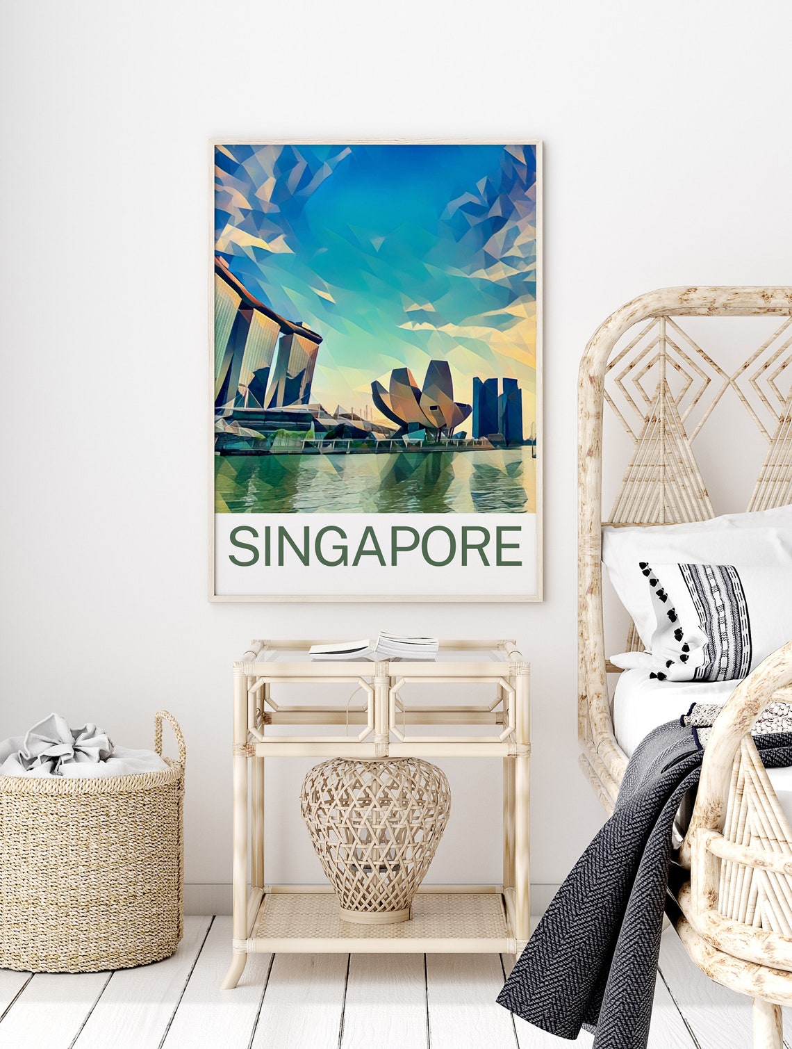 Singapore Travel Print Singapore Wall Art Singapore Art Singapore Artwork Singapore Art Print Singapore Gift Singapore Poster - Image 2