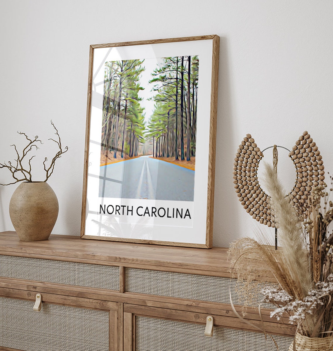 North Carolina Print North Carolina Art North Carolina Wall Art North Carolina Art Print North Carolina Poster North Carolina Travel - Image 2