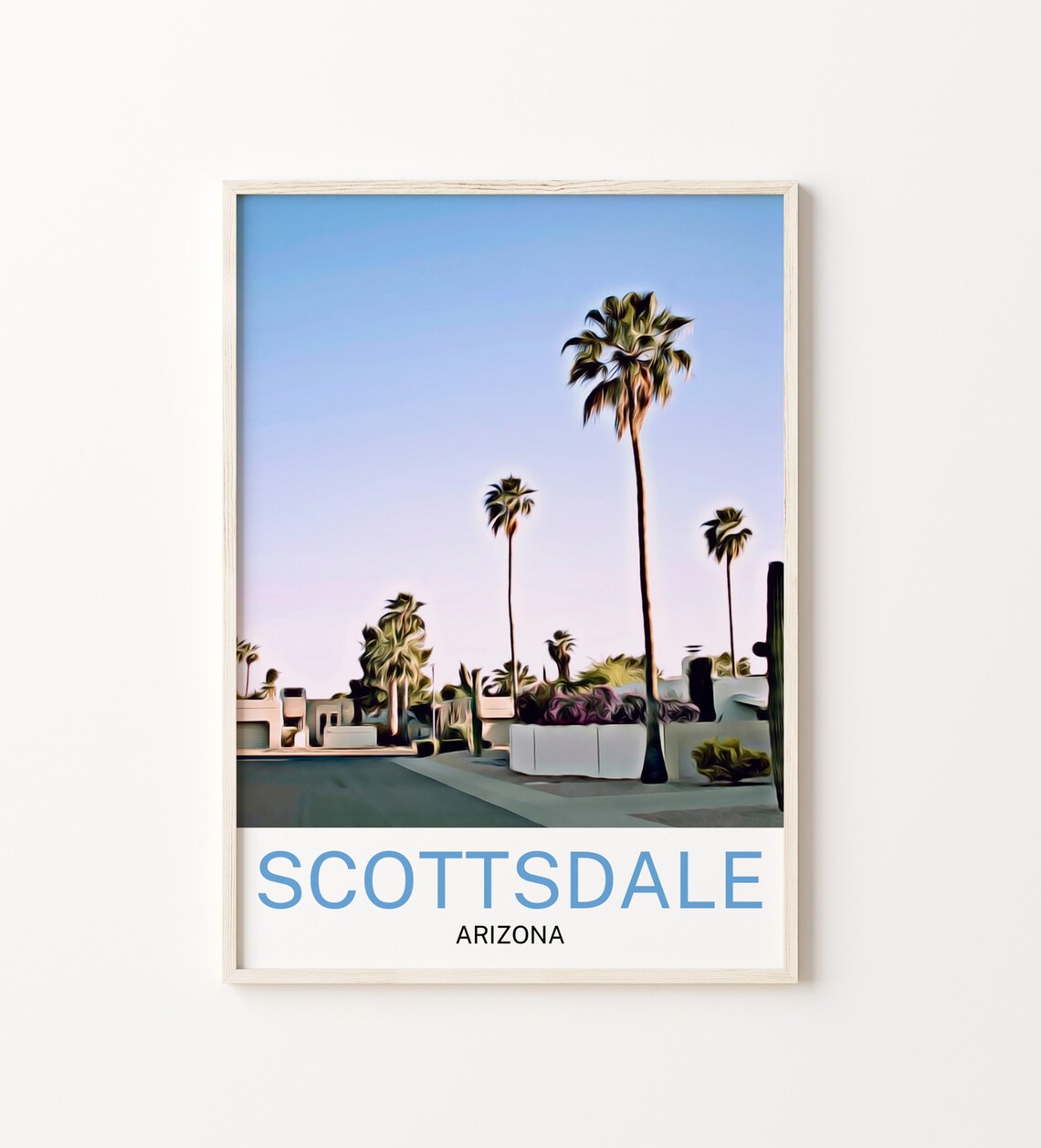 Scottsdale Travel Print Scottsdale Wall Art Scottsdale Art Scottsdale Artwork Scottsdale Art Print Scottsdale Arizona Arizona Poster