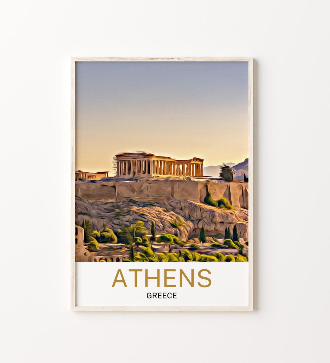 Athens Travel Print Athens Wall Art Athens Art Athens Artwork Athens Art Print Athens Gift Athens Poster Athens Travel Poster Print