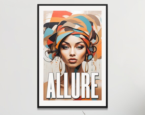 Elegant Stylish Wall Art Custom Title Personalized Text Modern Woman Decor Abstract Portrait Living Room Home Decoration