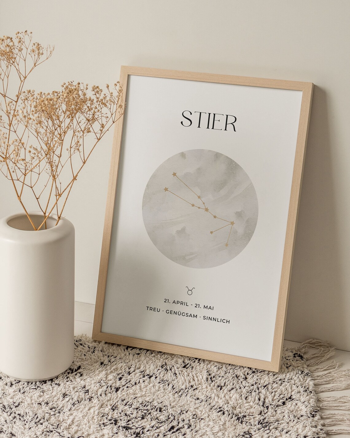 Taurus Constellation Zodiac Poster, Astrology Print