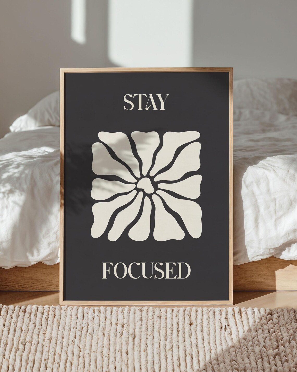 Focus Positive Quote Typography Art Print