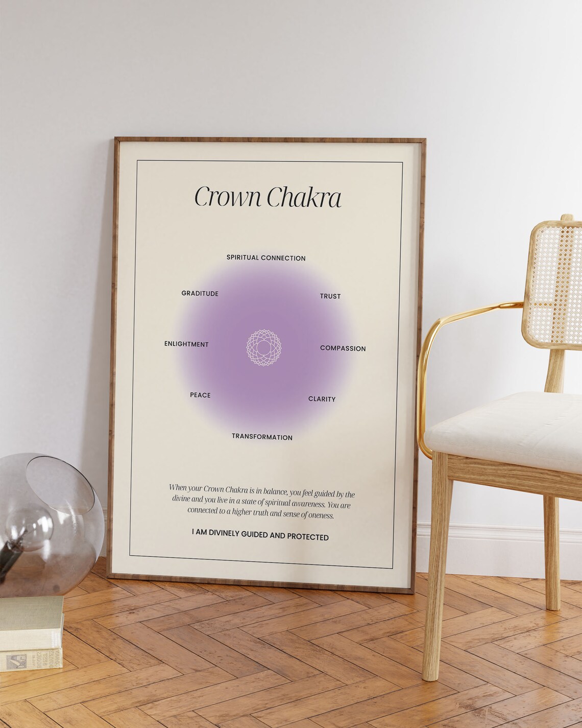 Chakra Poster Print, Positive Energy Aura Gradient