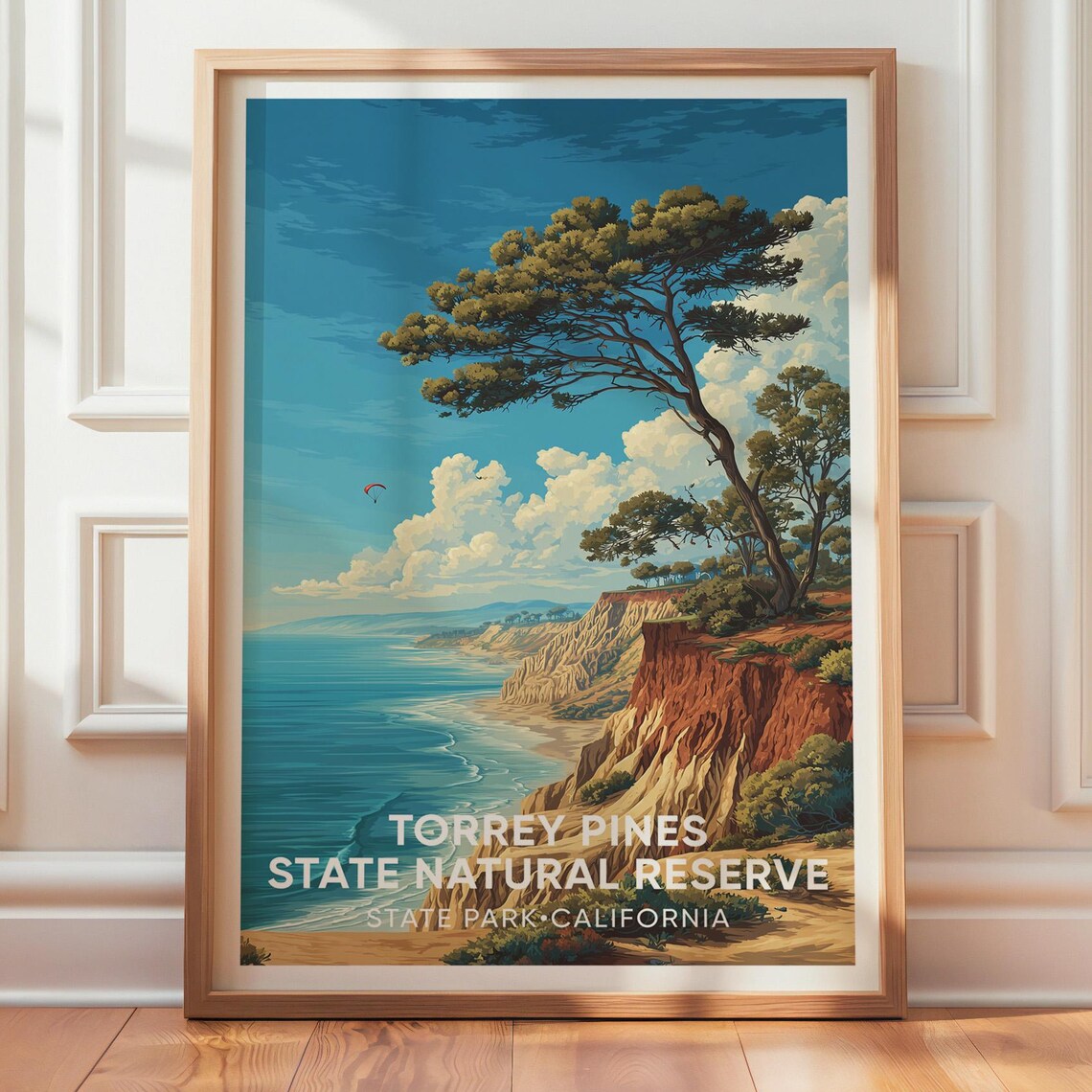 Torrey Pines State Natural Reserve Vintage Travel Poster