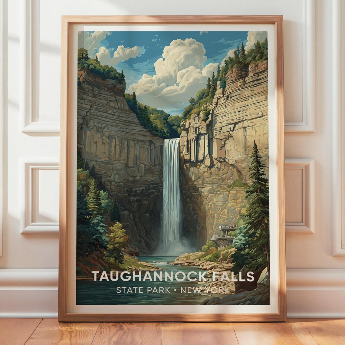Taughannock Falls State Park Vintage Travel Poster