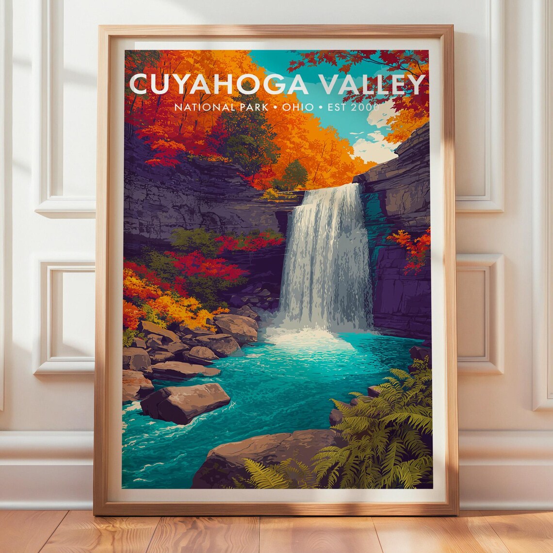 Cuyahoga Valley National Park Retro Travel Poster
