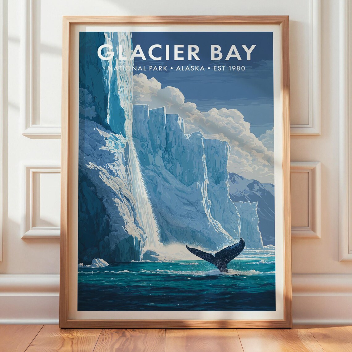 Glacier Bay National Park Retro Travel Poster