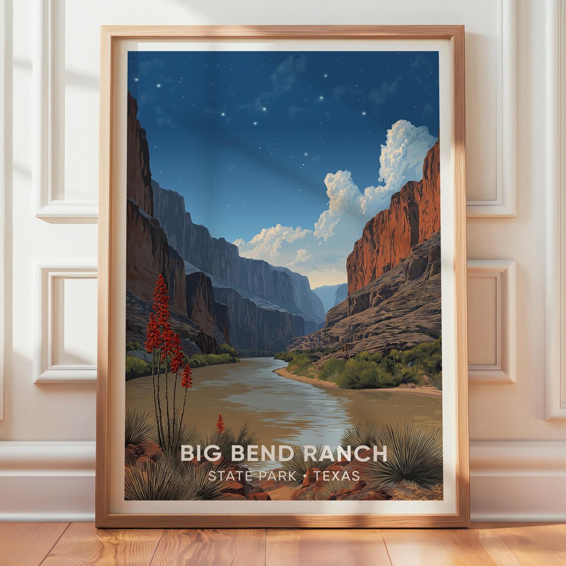 Big Bend Ranch State Park Vintage Texas Travel Poster