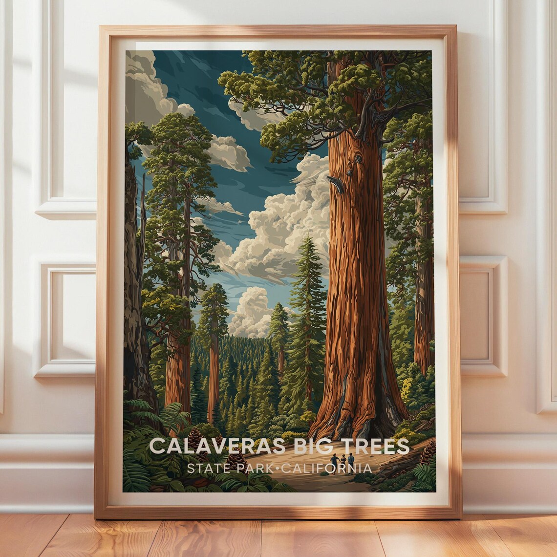 Calaveras Big Trees State Park Vintage Travel Poster